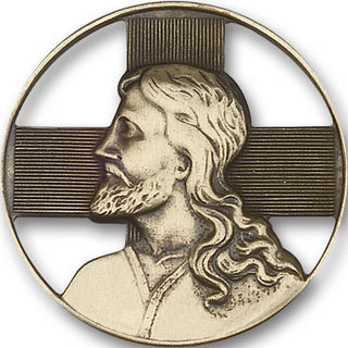 Gold Finish Jesus Visor Clip