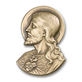 Gold Finish Sacred Heart Visor Clip