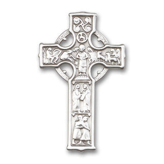 Silver Finish Celtic Cross Visor Clip