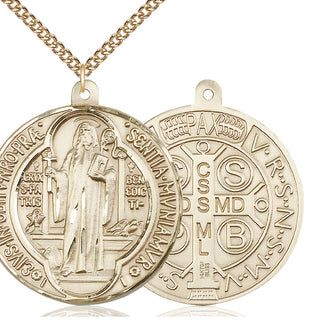 14kt Gold Filled Saint Benedict Medal | Large