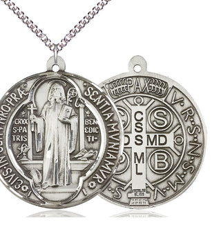 Sterling Silver Saint Benedict Medal Catholic Jewelry