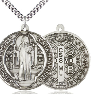 Sterling Silver Saint Benedict Medal Catholic Jewelry