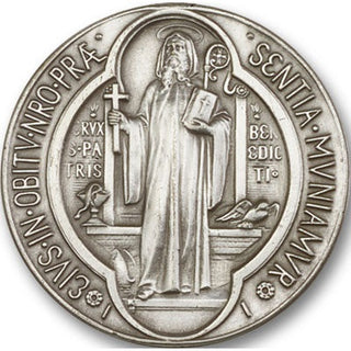 Silver Finish Saint Benedict Visor Clip