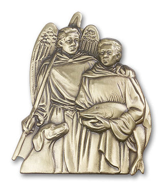 Gold Finish Saint Raphael Visor Clip