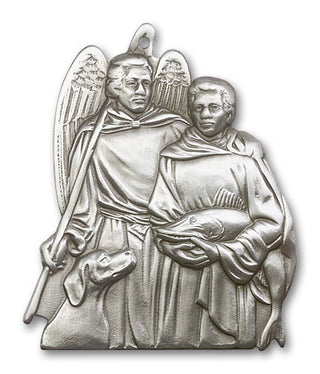 Silver Finish Saint Raphael Visor Clip