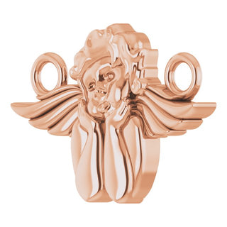 18K Rose Cherub Necklace Center