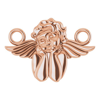 10K Rose Cherub Necklace Center