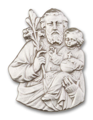 Silver Finish Saint Joseph Visor Clip