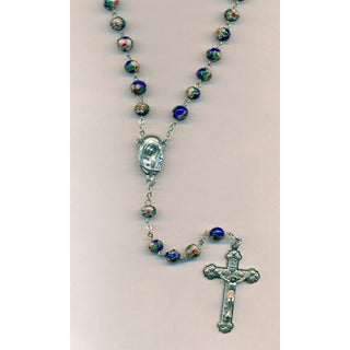 Blue Genuine Cloisonne Rosary- 8mm beads