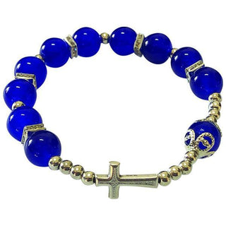 Dark Blue Cross Stretch Bracelet 4-pack
