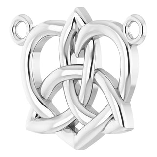 14K White Celtic-Inspired Necklace Center 