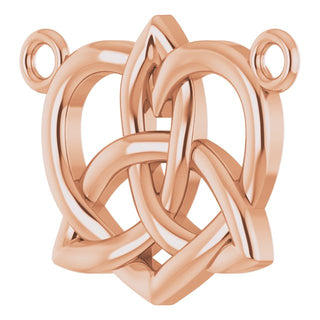 14K Rose Celtic-Inspired Necklace Center 