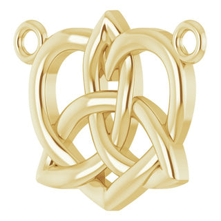 18K Yellow Celtic-Inspired Necklace Center 