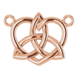 18K Rose Celtic-Inspired Necklace Center 