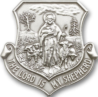 Silver Finish Lord Is My Shepherd Visor Clip