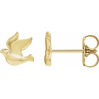 14K Yellow Holy Spirit Dove Left Earring