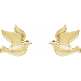 14K Yellow Holy Spirit Dove Left Earring
