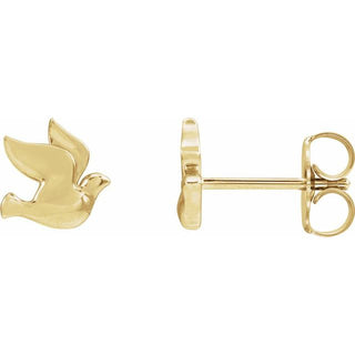 14K Yellow Holy Spirit Dove Right Earring