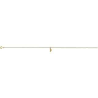 14K Yellow Shell 9" Anklet