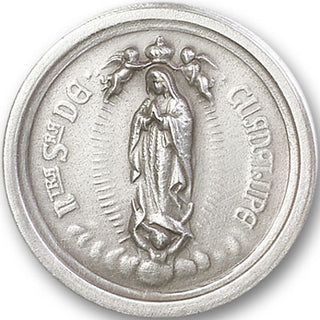 Silver Finish Our Lady of Guadalupe Visor Clip