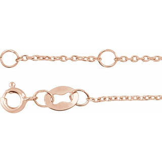 14K Rose 1/10 CTW Natural Diamond Bar 6 1/2-7 1/2" Bracelet