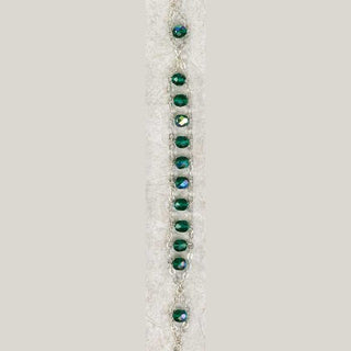 Crystal Ladder Rosary Bracelet - Green