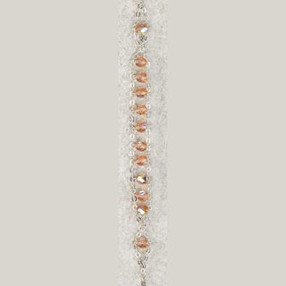 Crystal Ladder Rosary Bracelet - Rose