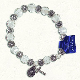 Genuine Clear Crystal Stretch Bracelet 4-pack