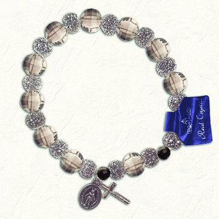 Genuine Smoke Crystal Stretch Bracelet 4-pack