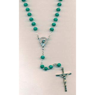 Green Jade Deluxe Multi patern Imitation Stone rosary (Boxed)