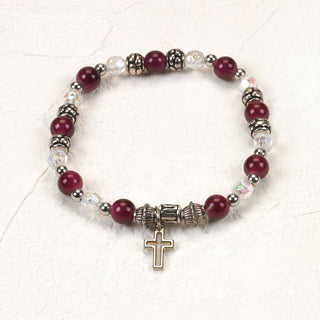 4-pack - I am a Christian - Italian Stretch Bracelet with Prayer Card