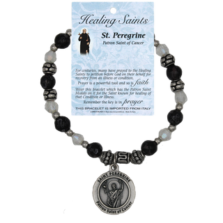 4-pack - Healing Saint Italian Charm Bracelet - St Peregrine - Pack fof 4