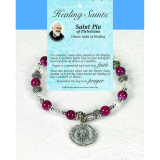 4-pack - Healing Saint Italian Charm Bracelet - St Pio