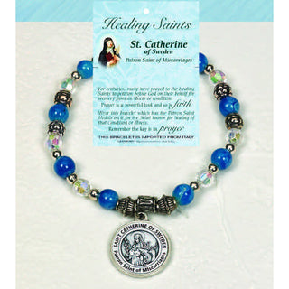 4-pack - Healing Saint Italian Charm Bracelet - St Cathrine of Sweden
