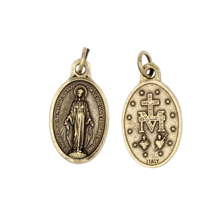 Bulk Brass Tone Double Sided Miraculous Medals - 3 Options