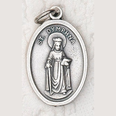 St Dymphna Oxidized Pendant