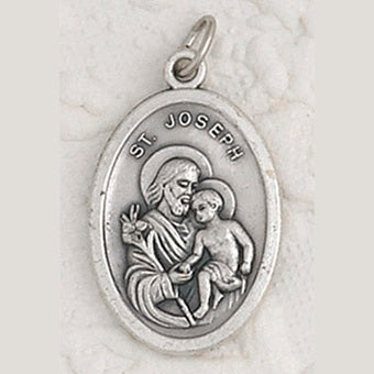 St Joseph Oxidized Pendant