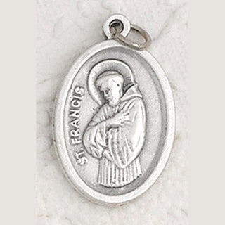 St Francis Oxidized Pendant