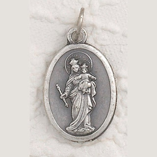25-Pack -1" Mary Help of Christians- Oxidized Pendant
