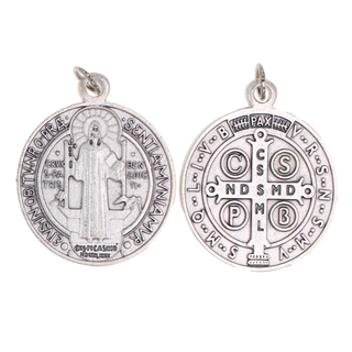 25-Pack - 1-inch St. Benedict [Medium] - Oxidized Pendant