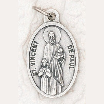 Oxidized Pendant-St Vincent De Paul