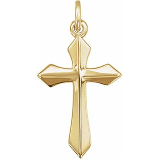 14K Yellow Cross Pendant