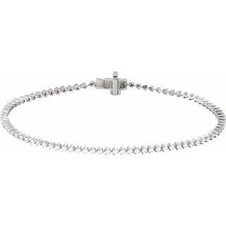 14K White 1 1/2 CTW Lab-Grown Diamond 7 1/4" Line Bracelet