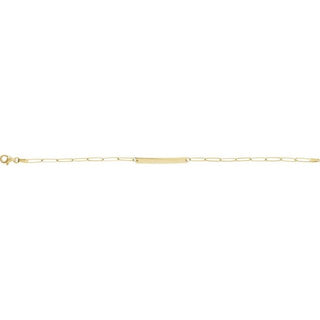 14K Yellow Engravable Bar 7" Bracelet