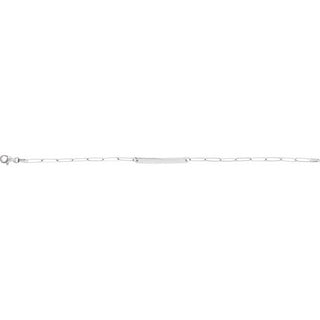 Sterling Silver Engravable Bar 7" Bracelet