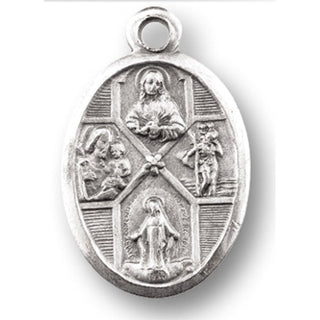 4-Way Sacred Heart, Miraculous St Christoper, St Joseph 25-Pack