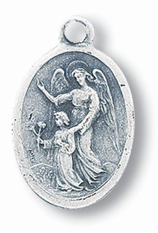 Guardian Angel Oxidized Medal Spanish 25-Pack