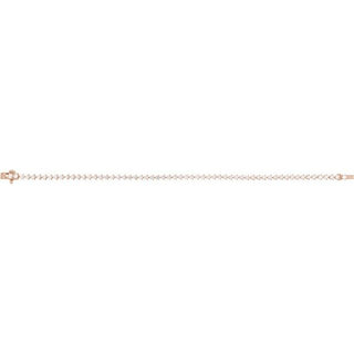 14K Rose 3 CTW Lab-Grown Diamond 7 1/4" Line Bracelet