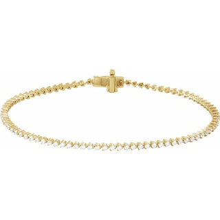 14K Yellow 1 1/2 CTW Natural Diamond 7 1/4" Line Bracelet