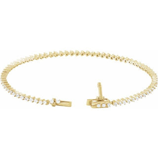 14K Yellow 2 CTW Natural Diamond 7 1/4" Line Bracelet